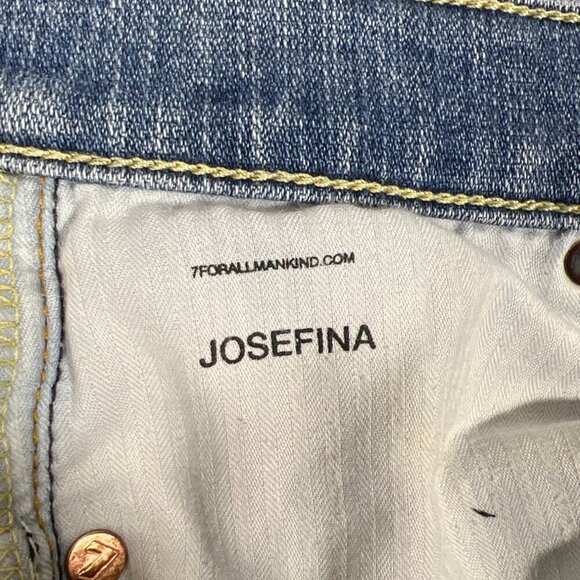 7 FOR ALL MANKIND Luxe Vintage Josefina Button Fly Jeans Blue Sz 26 EUC - Picture 6 of 9